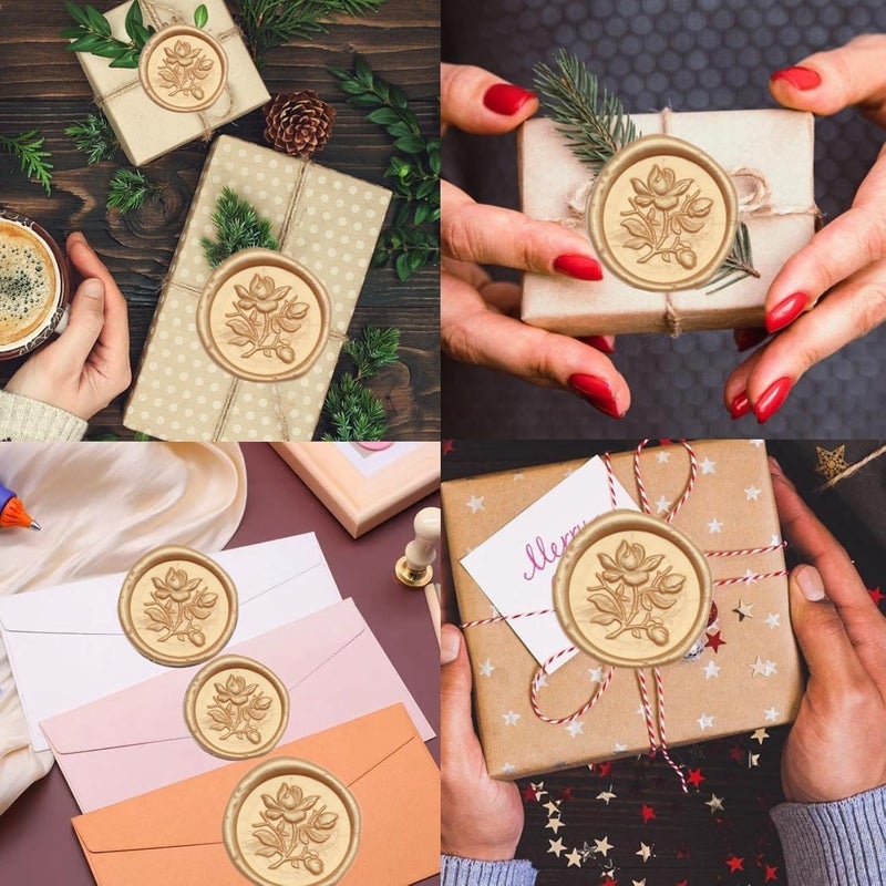 Atopbb 300Pcs Light Gold Sealing Wax Beads, Vintage Wax Seal Beads for WaxSeal Stamp, Great for Embellishment of Wedding Invitation, Envelope, Gift Wrapping, Wine Package (Light Gold) - Image 5